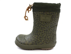 Bisgaard/Soft Gallery winter rubber boot green leopard with woollining